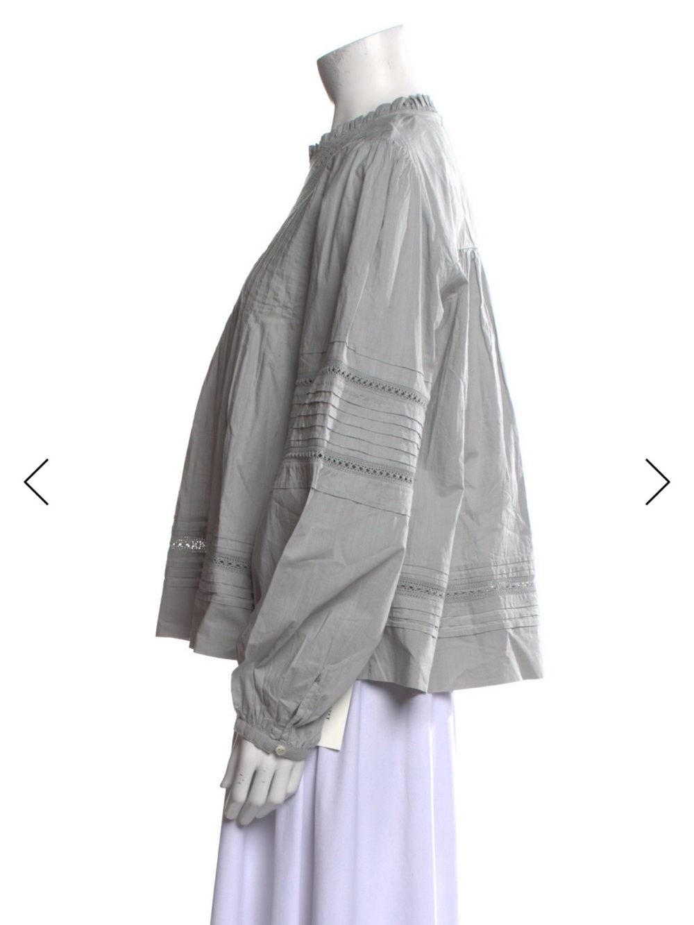 Skall Studio Bianco Blouse — Cloud Grey, Size 38, 100% Organic Cotton - Picture 6 of 8